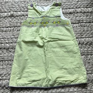 Wish upon a star size 6 smocked glasses dress green gingham purple